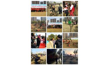 南通分公司與當(dāng)?shù)刂驹刚吖餐瑢?shí)現(xiàn)“同栽一棵樹(shù)，同抹一片綠”的夢(mèng)想